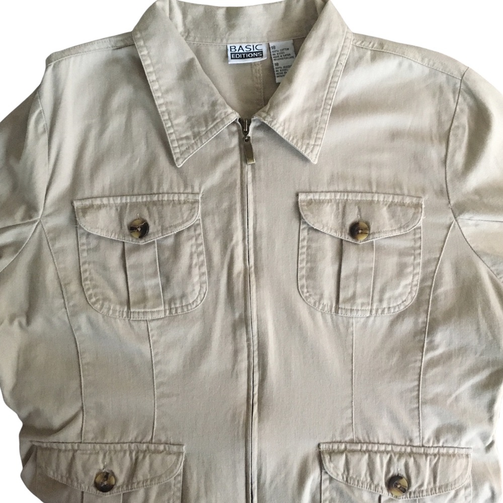 Basic Editions Khaki Cargo Pocket Jacket - image 6